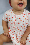 Baby Face Ivory Hearts Ribbed Dress