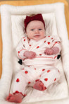 Antebies Jacquard Strawberry Sweatshirt Set