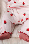 Antebies Jacquard Strawberry Sweatshirt Set