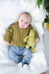 Baby Face Jungle Green Chunky Sweater