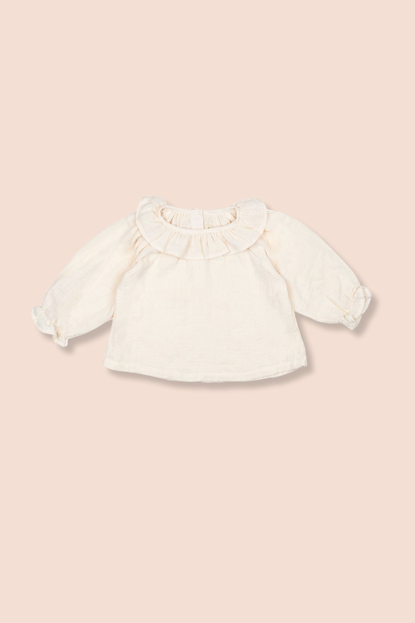 Wild Wawa Natural Ruffle Blouse