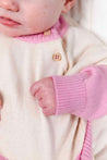 Antebies Pink Contrast Sweater + Pants Set