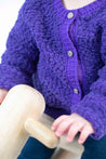 Baby Face Purple Button Up Cardigan