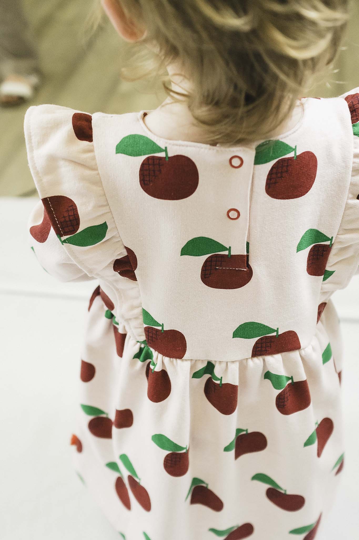 Recycled Cotton Apple Dress (Toddler Girl) Bowfish Kids Recycled Cotton Apple Dress (Toddler Girl) Bowfish Kids