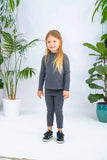 Play Up Recycled Cotton Navy Ribbed Legging