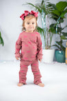 Baby Face Red Clay Bow Flared Legging