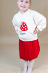 Mayoral Red Mushroom Skirt Set