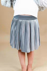 Mayoral Silver Pleated Skirt