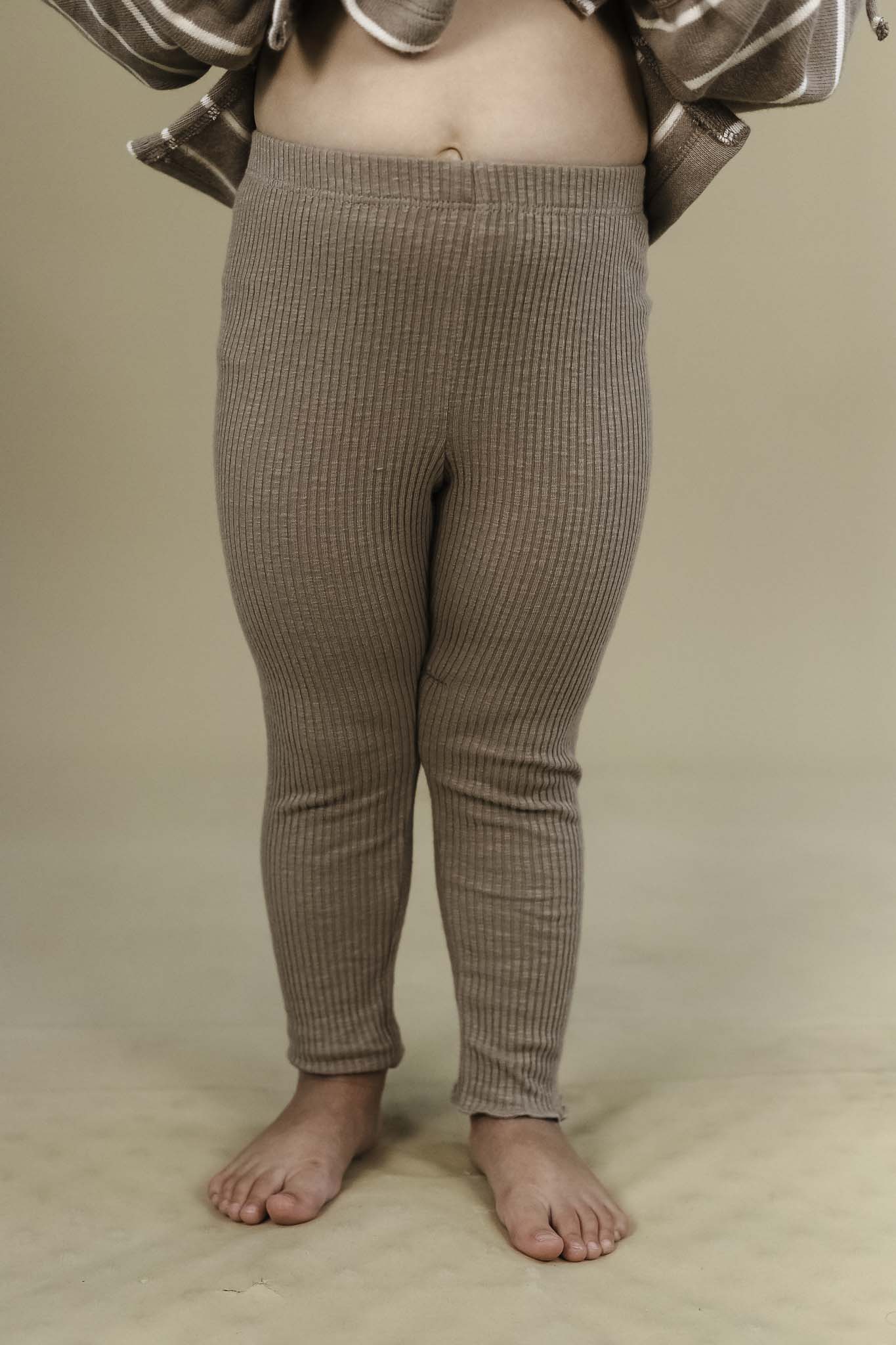 Play Up Tan Rib Flame Leggings