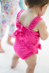 Flap Happy UPF 50 Pink Scales Ruffle Swimsuit