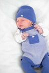 Mayoral Newborn Winter Blue Overall Set