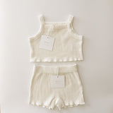 Oat Co Ribbed Vintage Shorts (Baby Girl)