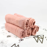 Muslin Bamboo Rose Washcloths