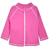 UPF50+ Azalea Pink Zip Front Swim Jacket