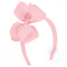 Light Pink Medium Bow Hard Headband Wee Ones