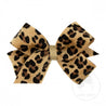 Wee Ones Medium Faux Leopard Fur Overlay Bow