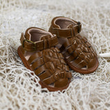 Hazlenut Leather Indie Sandal Hard Sole (Toddler + Little Boy)