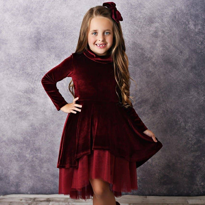 toddler winter dress Girl Wine – Bowfish Kids A Line V Neck Mermaid Porm Dress Size:XL petite 100% polyester satin lining