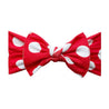 Baby Bling red & white polka dot bowed headband