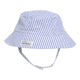 UPF50+ Chambray Stripe Seersucker Bucket Hat (Baby + Toddler Boy) Flap Happy